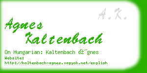 agnes kaltenbach business card